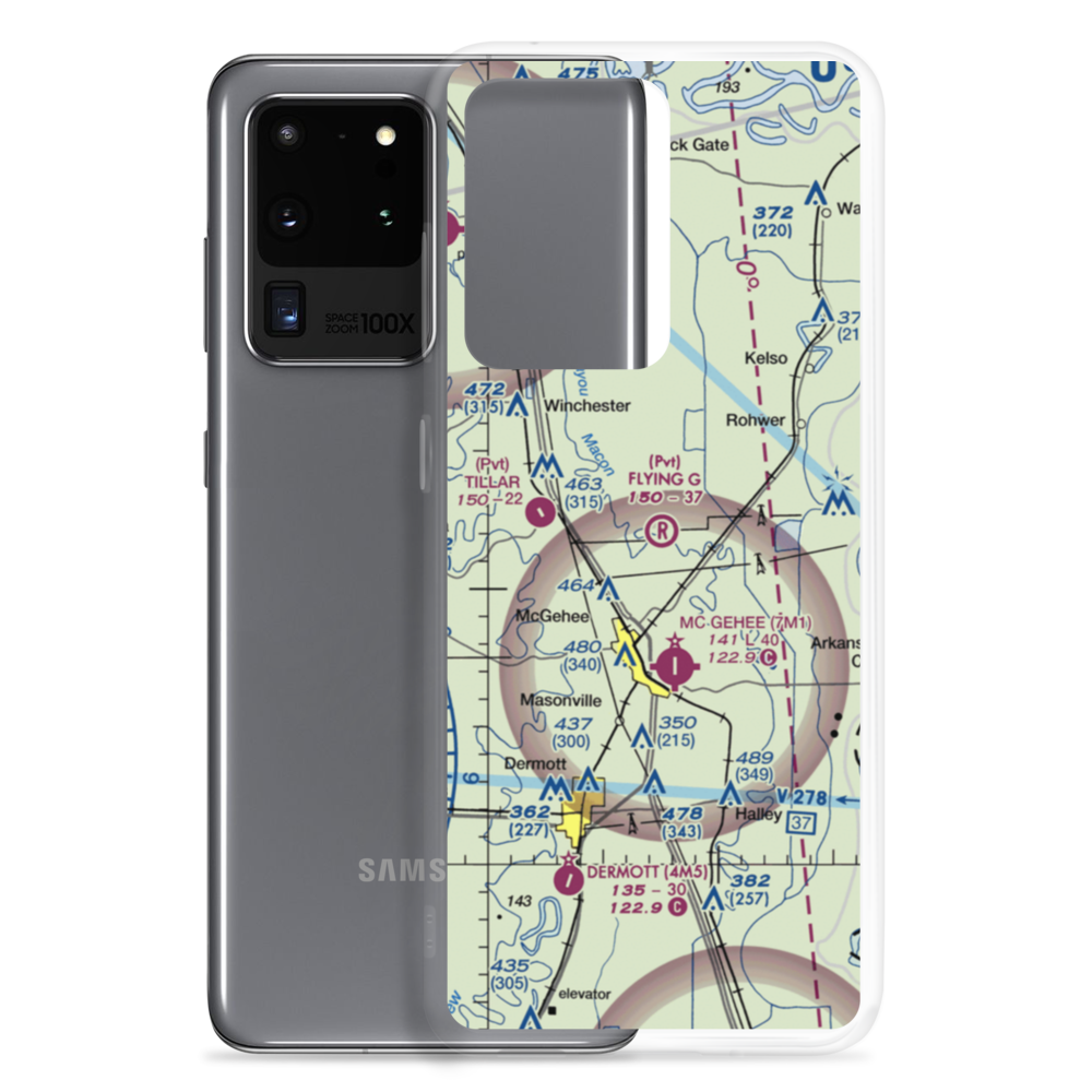 Flying G Ranch Airport (AR79) VFR Sectional Samsung Case Samsung Galaxy S20 Ultra model shown