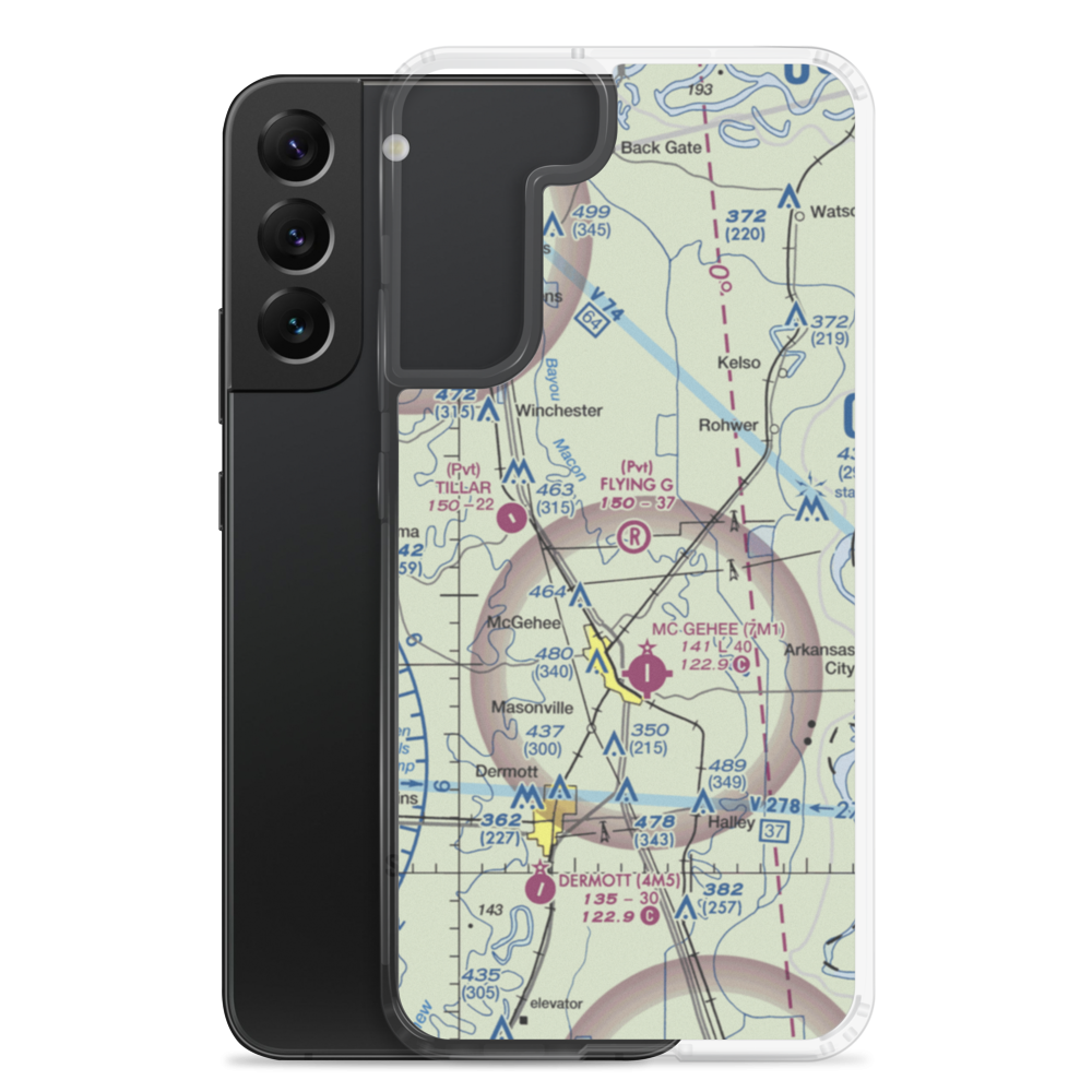 Flying G Ranch Airport (AR79) VFR Sectional Samsung Case Samsung Galaxy S22 Plus model shown