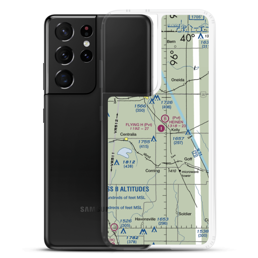 Flying H Airport (2KS6) VFR Sectional Samsung Case Samsung Galaxy S21 Ultra model shown