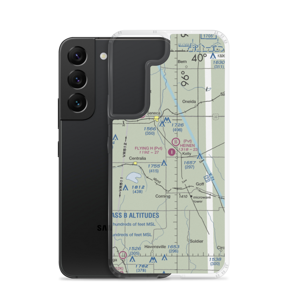 Flying H Airport (2KS6) VFR Sectional Samsung Case Samsung Galaxy S22 model shown