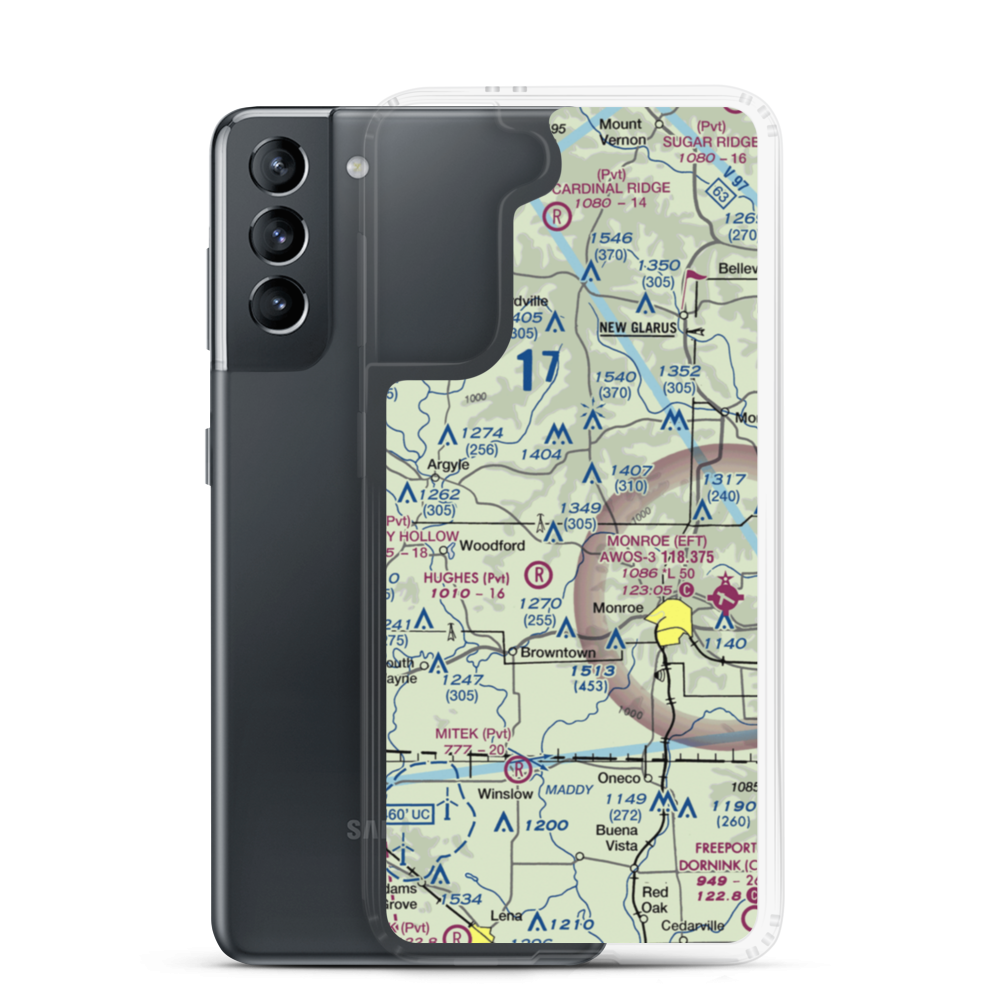Flying H Airport (63WI) VFR Sectional Samsung Case Samsung Galaxy S21 model shown