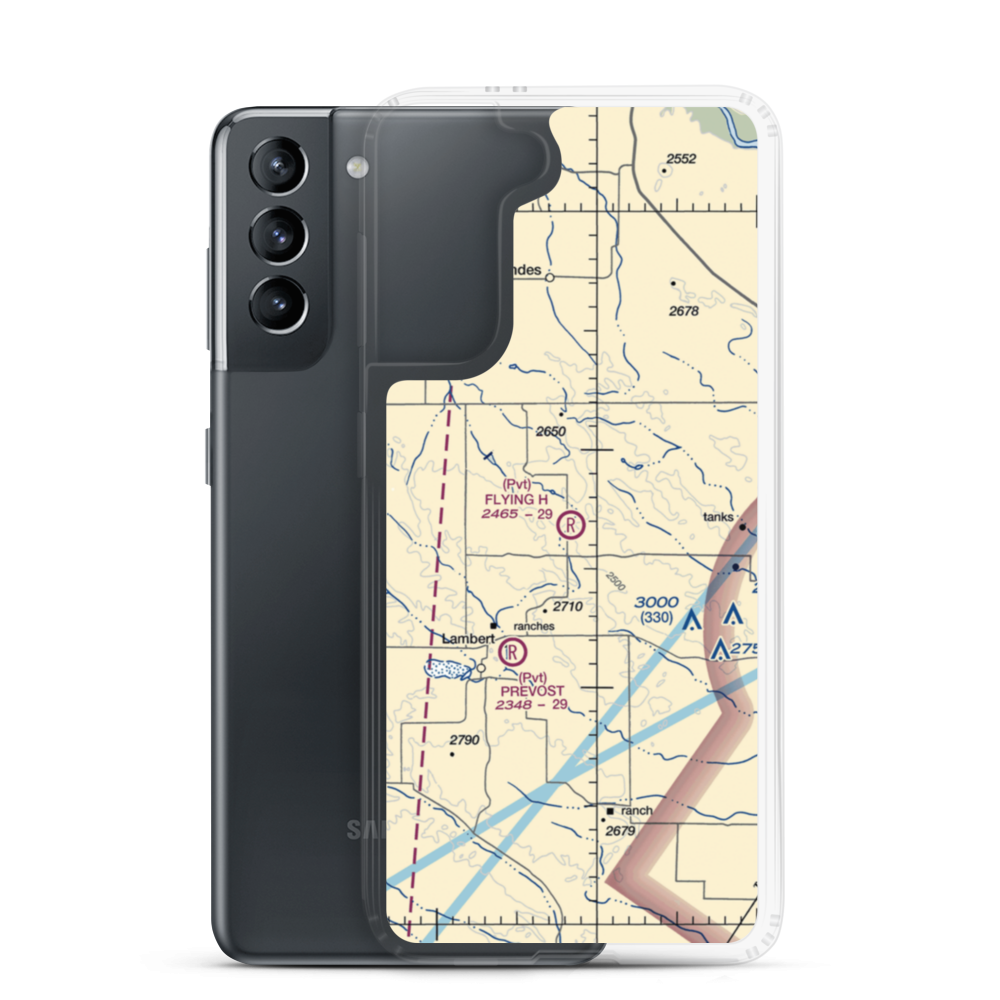 Flying H Airport (69MT) VFR Sectional Samsung Case Samsung Galaxy S21 model shown