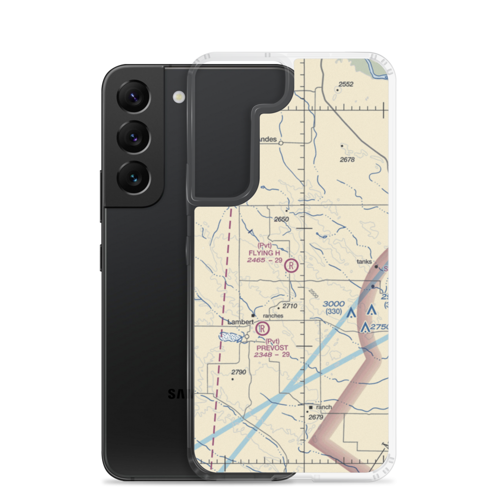 Flying H Airport (69MT) VFR Sectional Samsung Case Samsung Galaxy S22 model shown