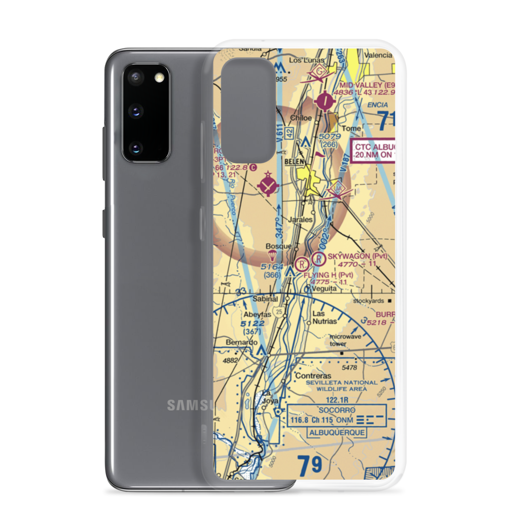 Flying H Airport (NM18) VFR Sectional Samsung Case Samsung Galaxy S20 model shown
