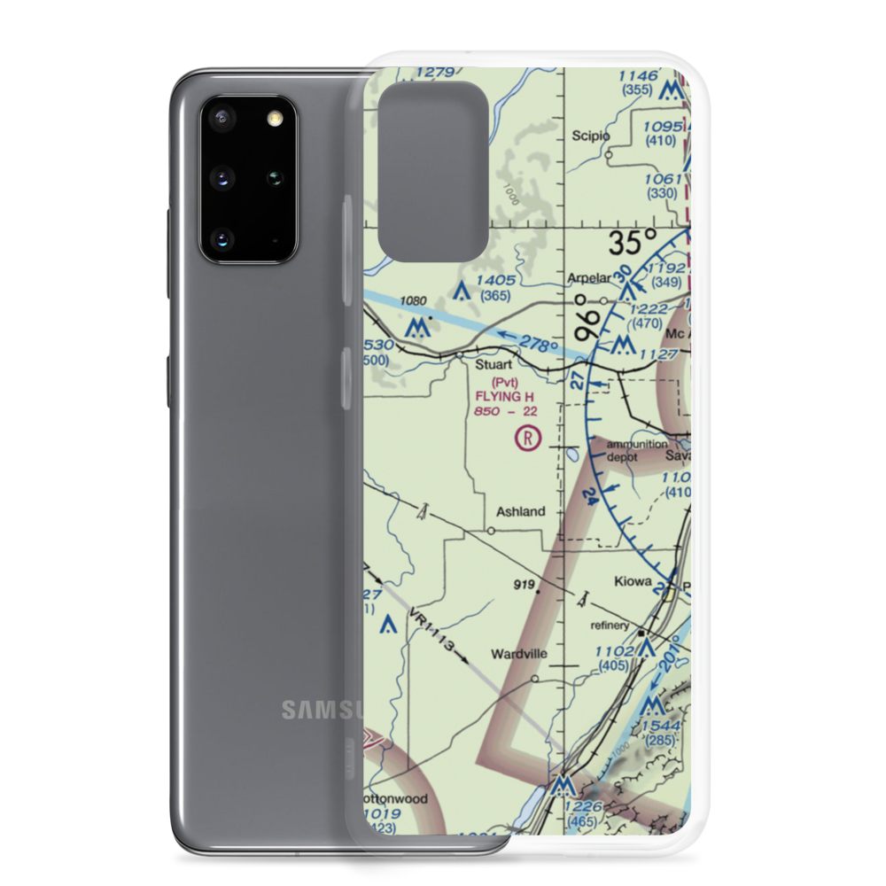 Flying H Airport (OK74) VFR Sectional Samsung Case Samsung Galaxy S20 Plus model shown