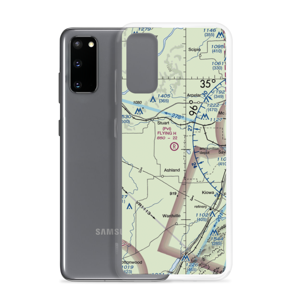 Flying H Airport (OK74) VFR Sectional Samsung Case Samsung Galaxy S20 model shown