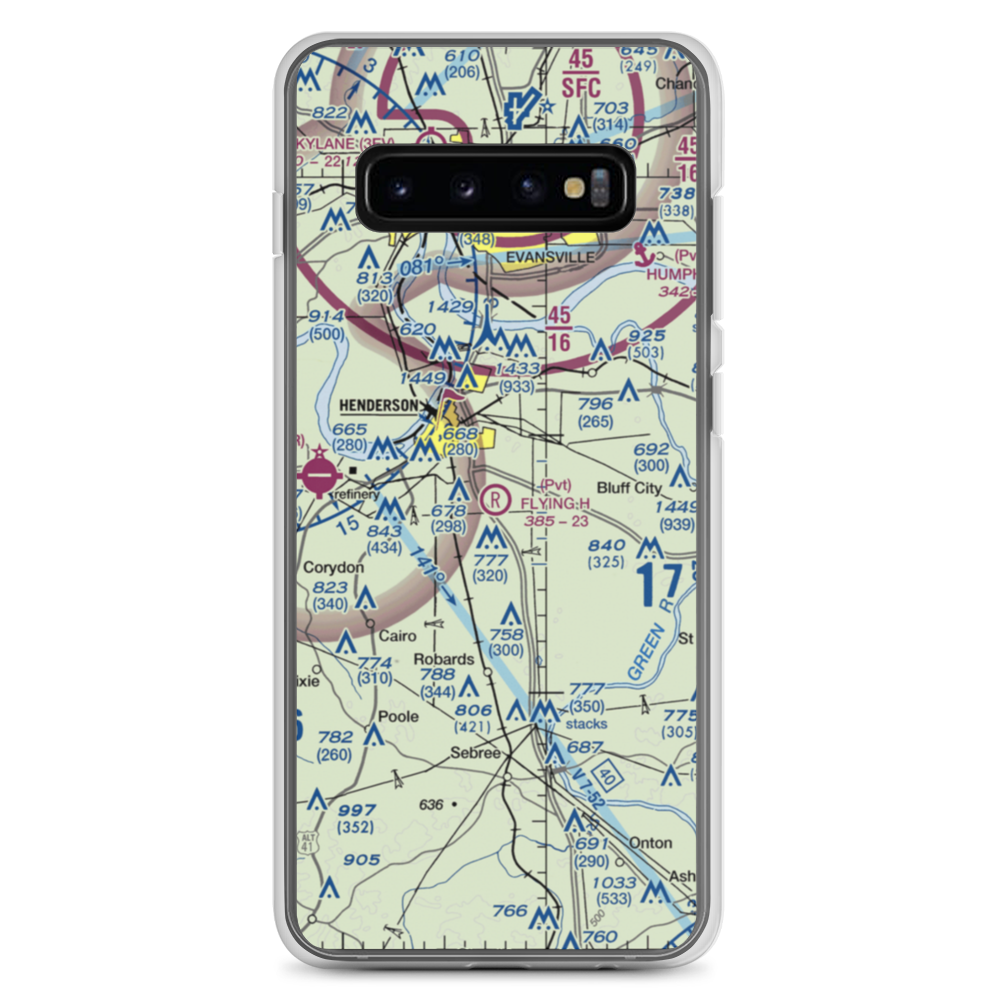 Flying H Farms Airport (03KY) VFR Sectional Samsung Case Samsung Galaxy S10+ model shown