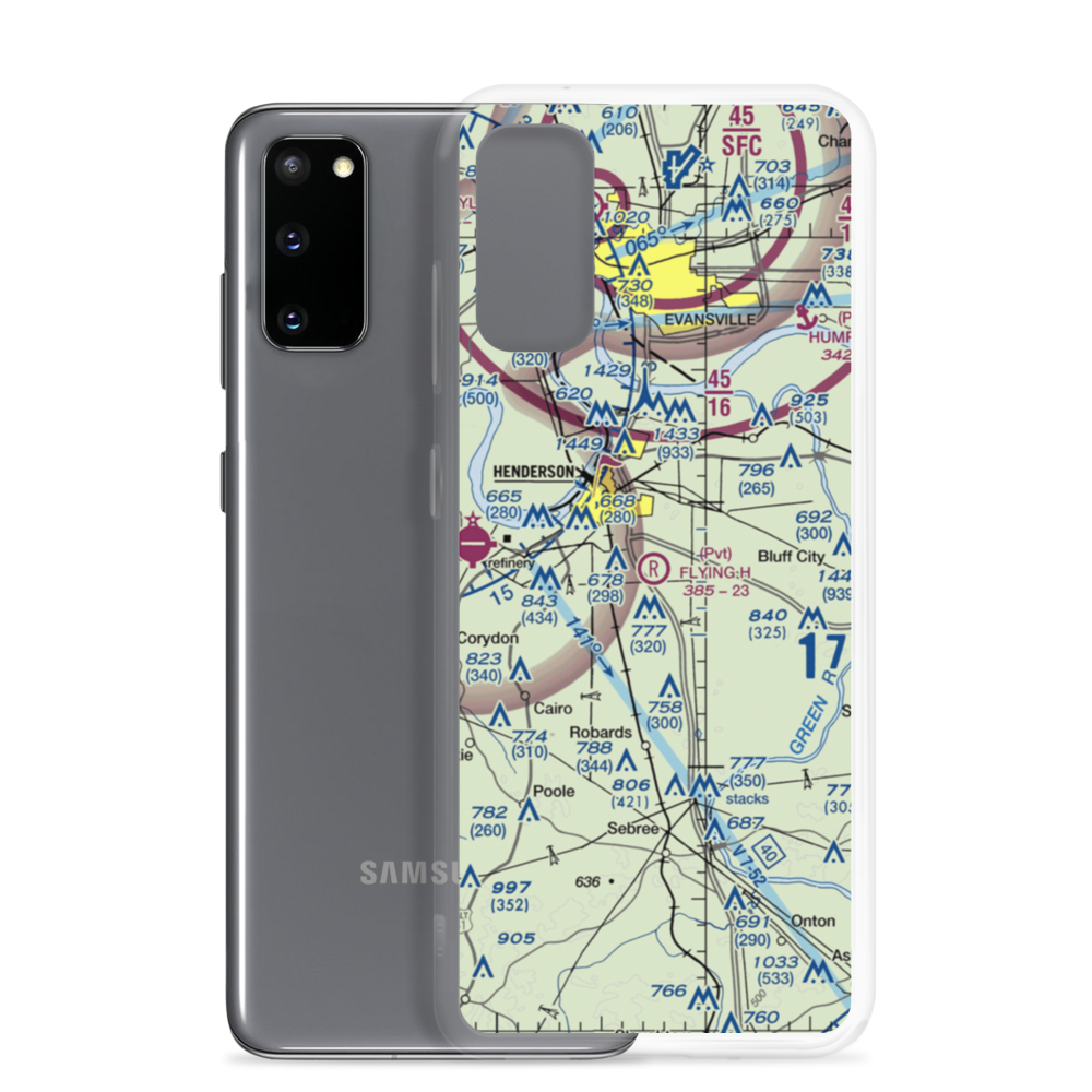 Flying H Farms Airport (03KY) VFR Sectional Samsung Case Samsung Galaxy S20 model shown