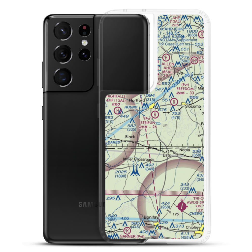 Flying H Ranch Airport (3AL1) VFR Sectional Samsung Case Samsung Galaxy S21 Ultra model shown