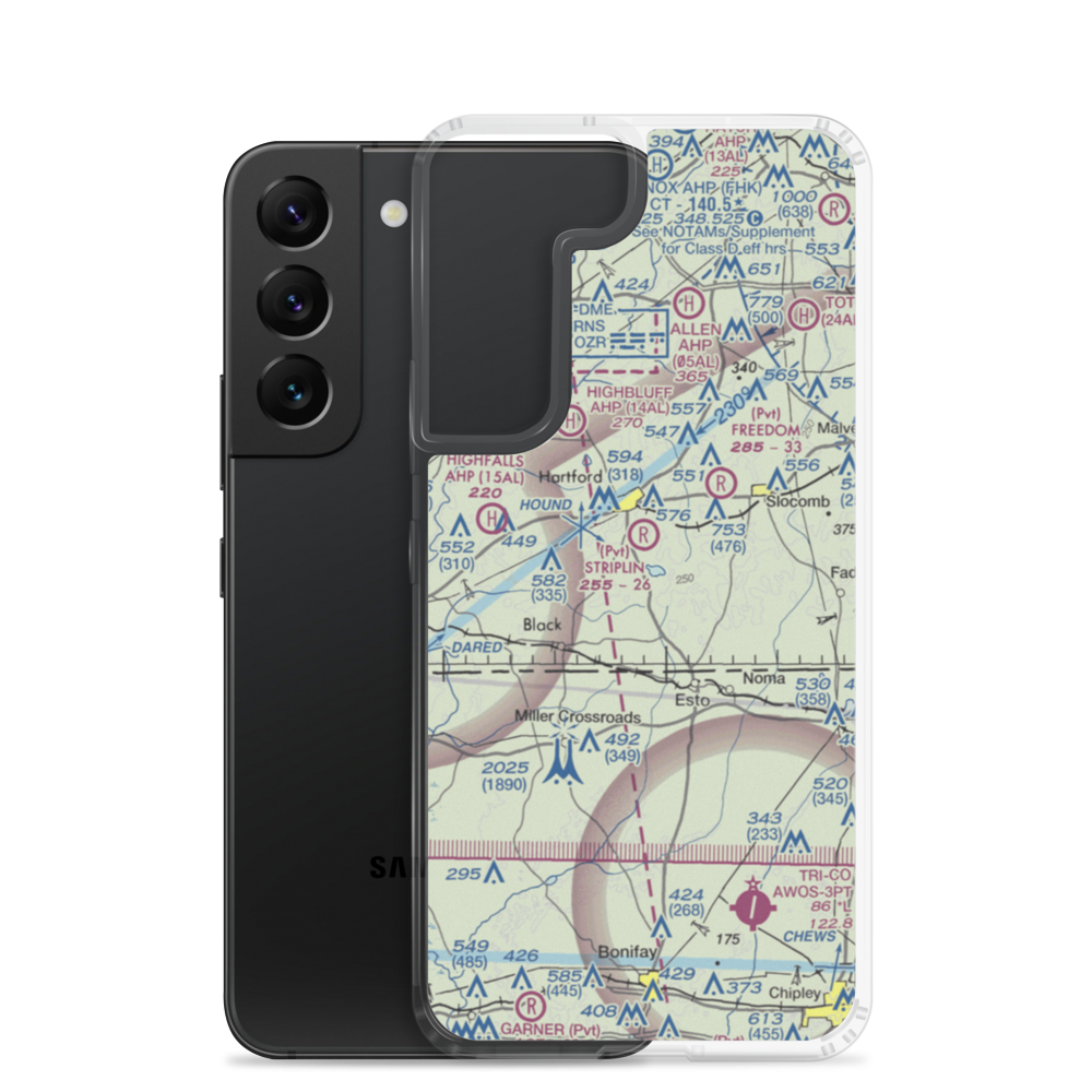 Flying H Ranch Airport (3AL1) VFR Sectional Samsung Case Samsung Galaxy S22 model shown