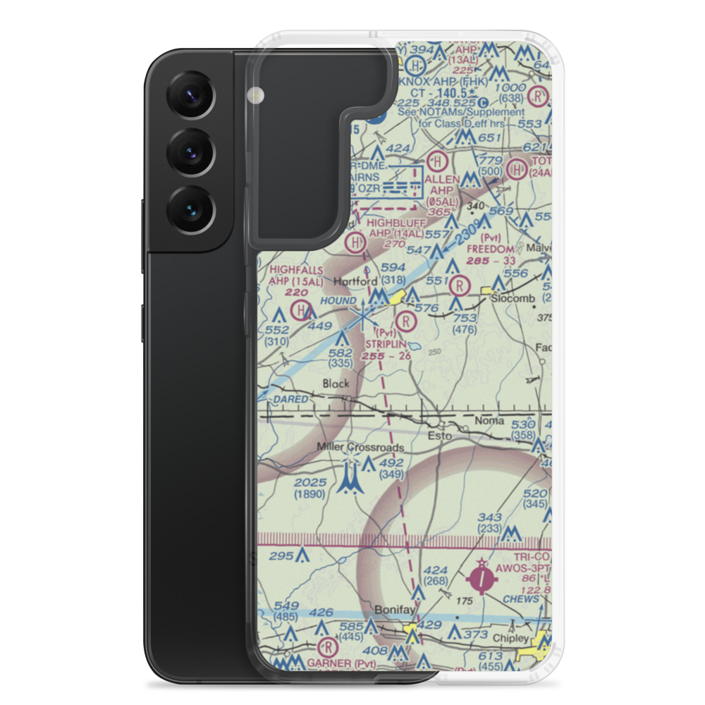 Flying H Ranch Airport (3AL1) VFR Sectional Samsung Case Samsung Galaxy S22 Plus model shown