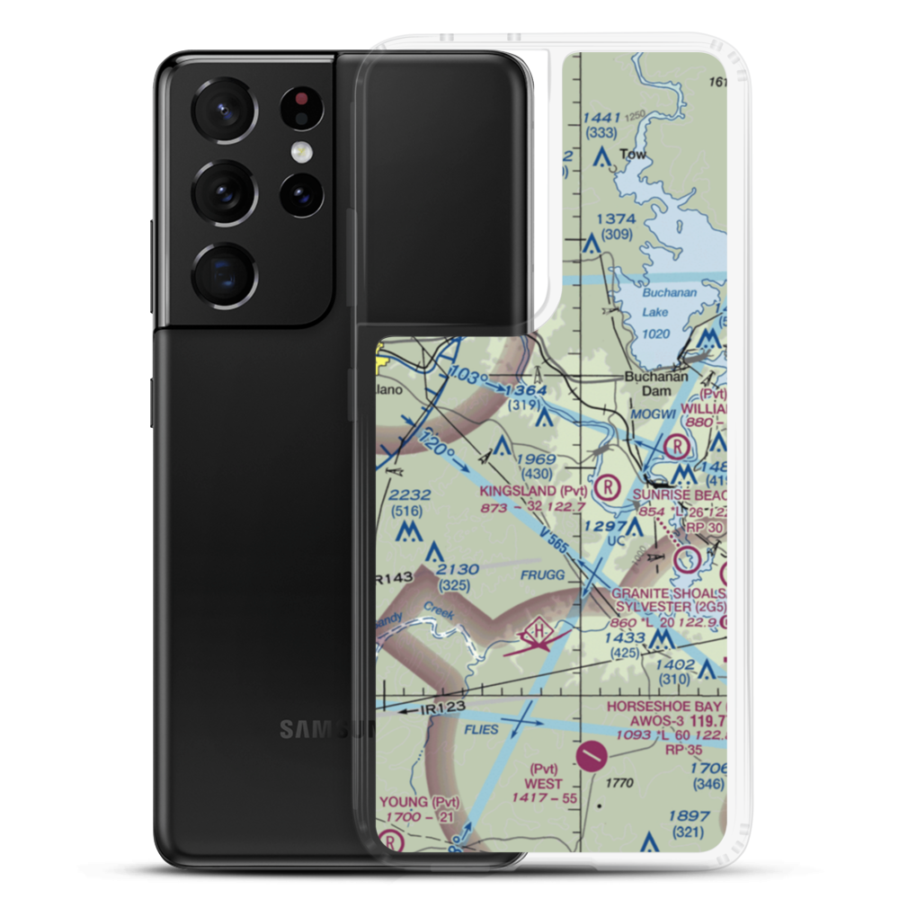 Flying H Ranch Airport (54TX) VFR Sectional Samsung Case Samsung Galaxy S21 Ultra model shown