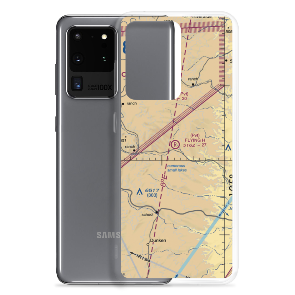 Flying H Ranch Airport (68NM) VFR Sectional Samsung Case Samsung Galaxy S20 Ultra model shown