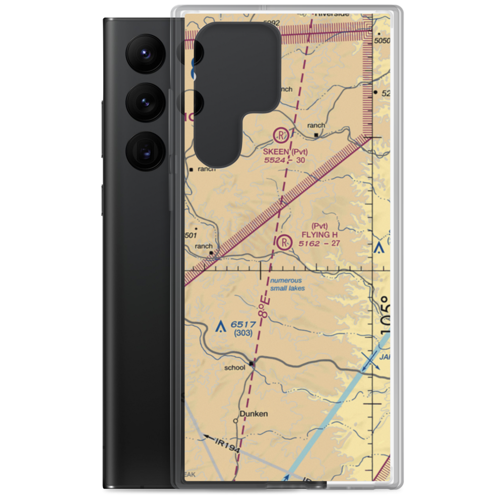 Flying H Ranch Airport (68NM) VFR Sectional Samsung Case Samsung Galaxy S22 Ultra model shown