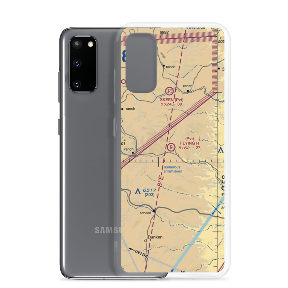 Flying H Ranch Airport (68NM) VFR Sectional Samsung Case Samsung Galaxy S20 model shown