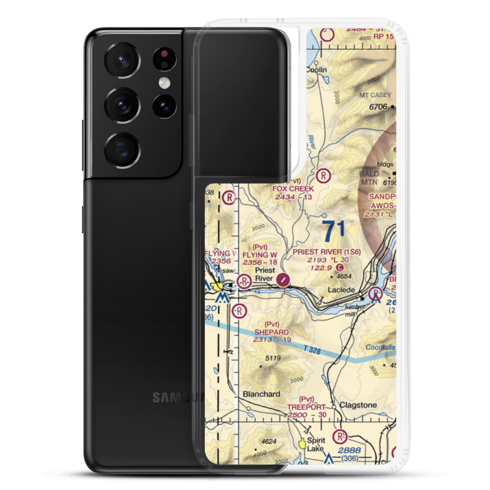 Flying H Ranch Airport (96ID) VFR Sectional Samsung Case Samsung Galaxy S21 Ultra model shown