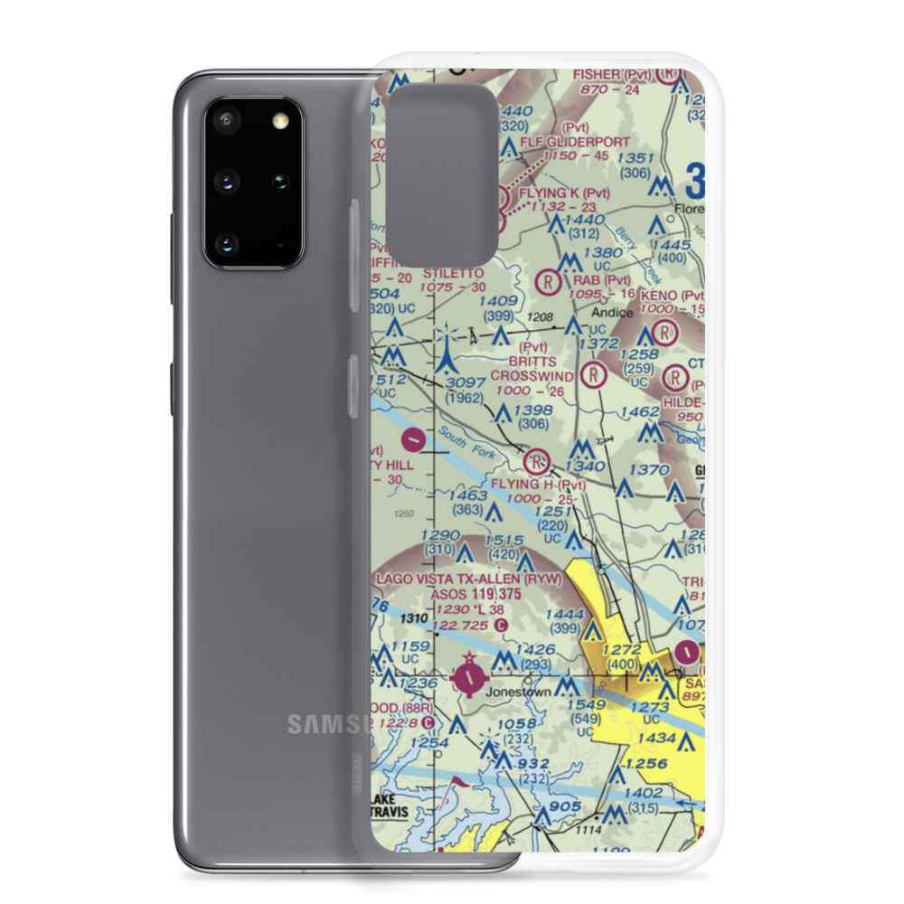 Flying H Ranch Airport (9TX4) VFR Sectional Samsung Case Samsung Galaxy S20 Plus model shown