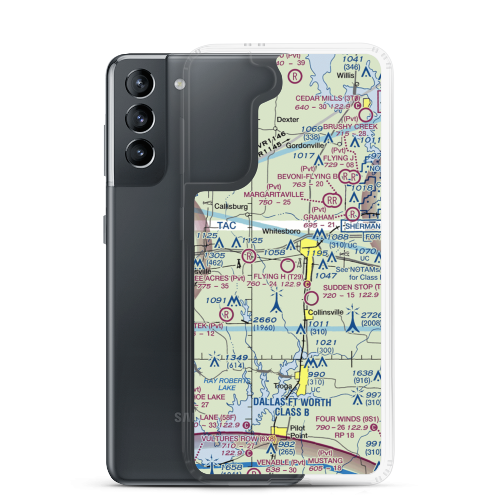 Flying H Ranch Airport (T29) VFR Sectional Samsung Case Samsung Galaxy S21 model shown