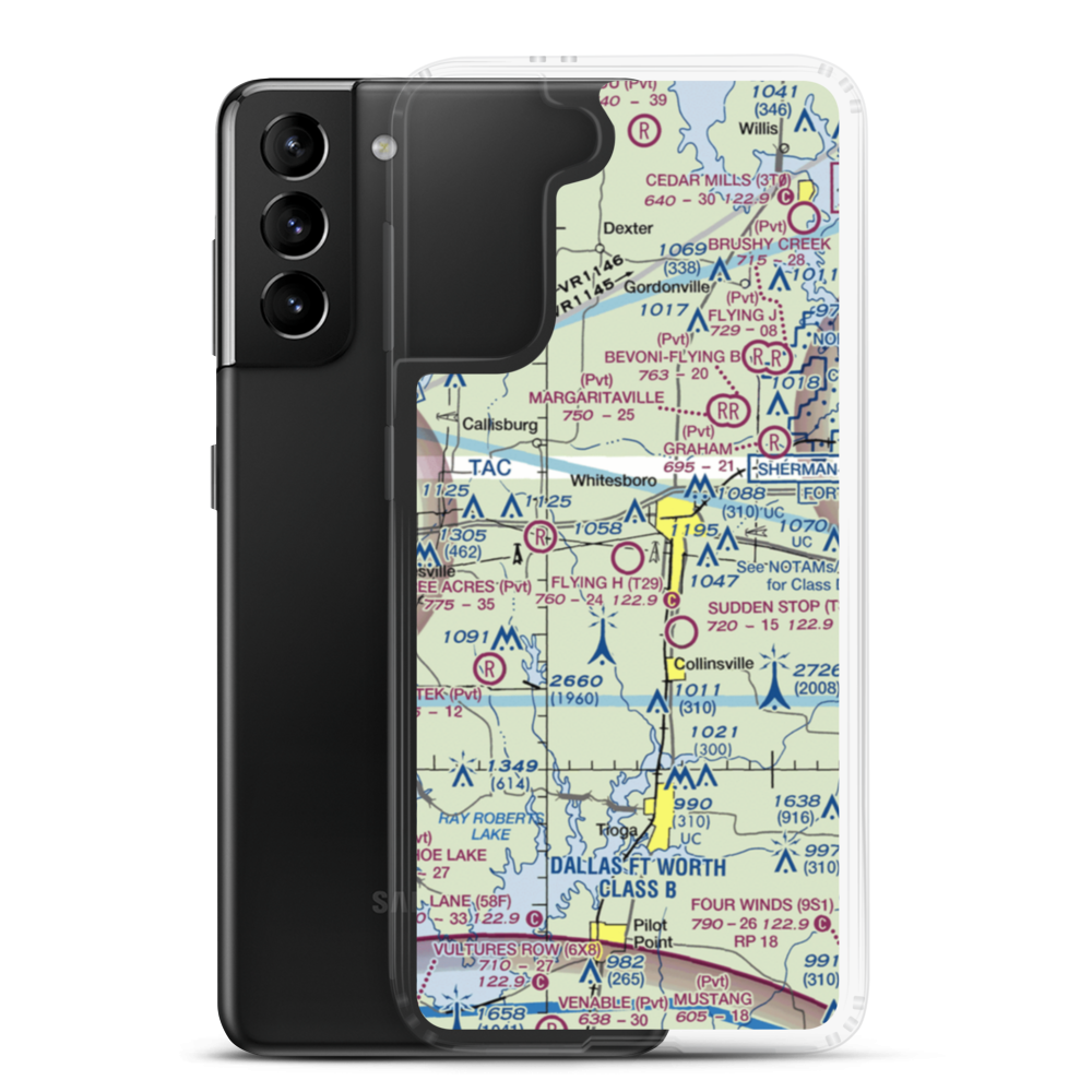 Flying H Ranch Airport (T29) VFR Sectional Samsung Case Samsung Galaxy S21 Plus model shown
