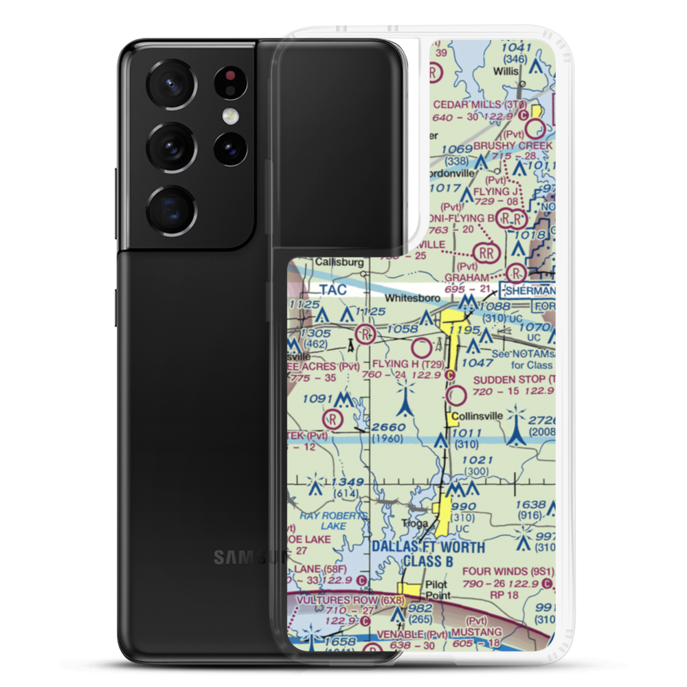 Flying H Ranch Airport (T29) VFR Sectional Samsung Case Samsung Galaxy S21 Ultra model shown