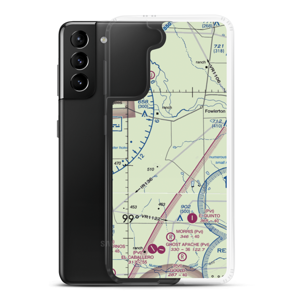 Flying Hare Airport (US-0139) VFR Sectional Samsung Case Samsung Galaxy S21 Plus model shown