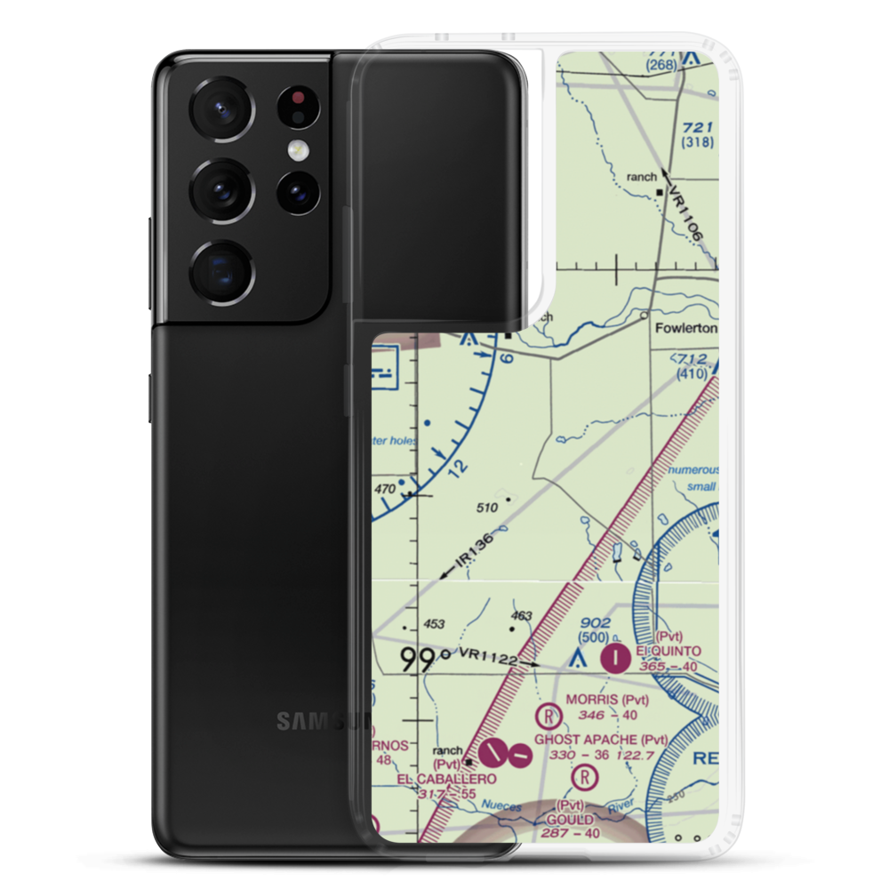 Flying Hare Airport (US-0139) VFR Sectional Samsung Case Samsung Galaxy S21 Ultra model shown