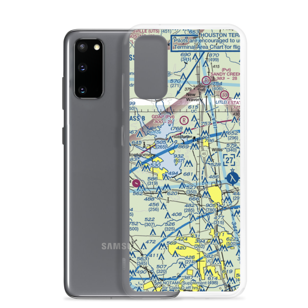 Flying Hare Field Airport (34XS) VFR Sectional Samsung Case Samsung Galaxy S20 model shown