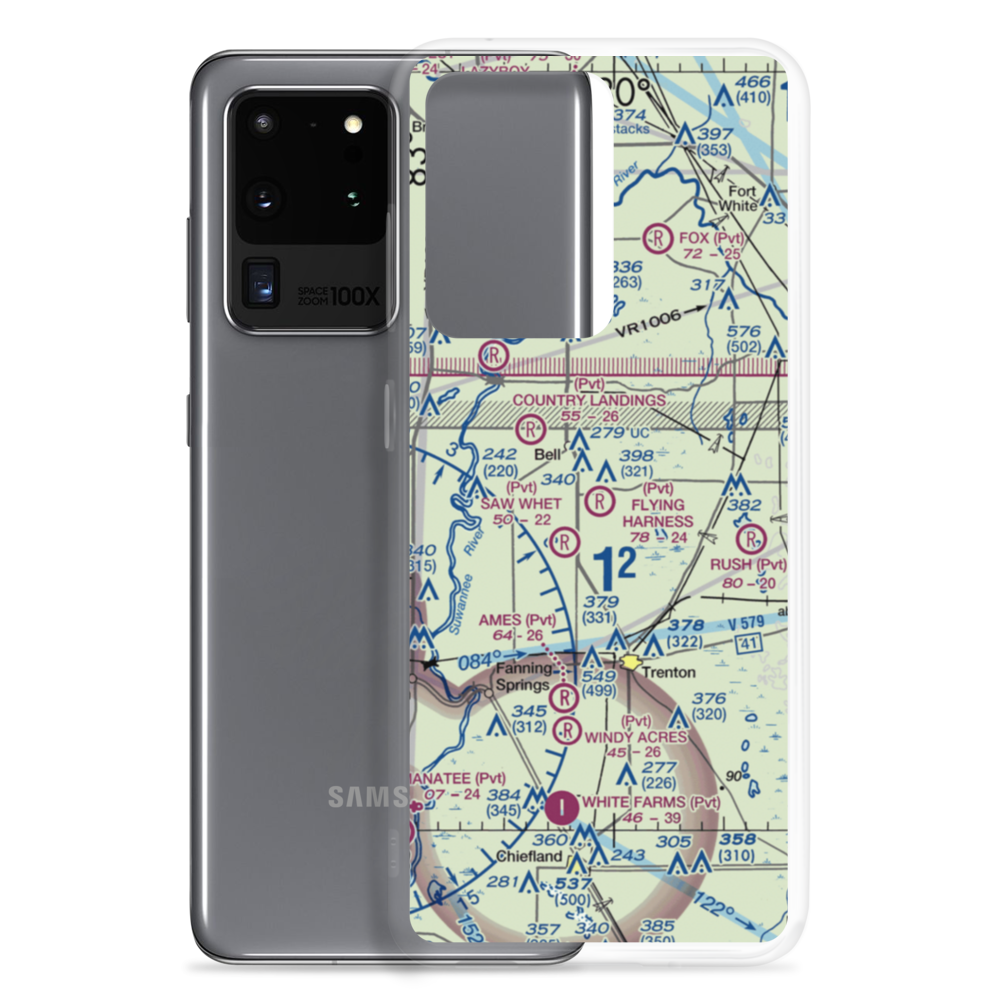 Flying Harness Farms Airport (37FL) VFR Sectional Samsung Case Samsung Galaxy S20 Ultra model shown