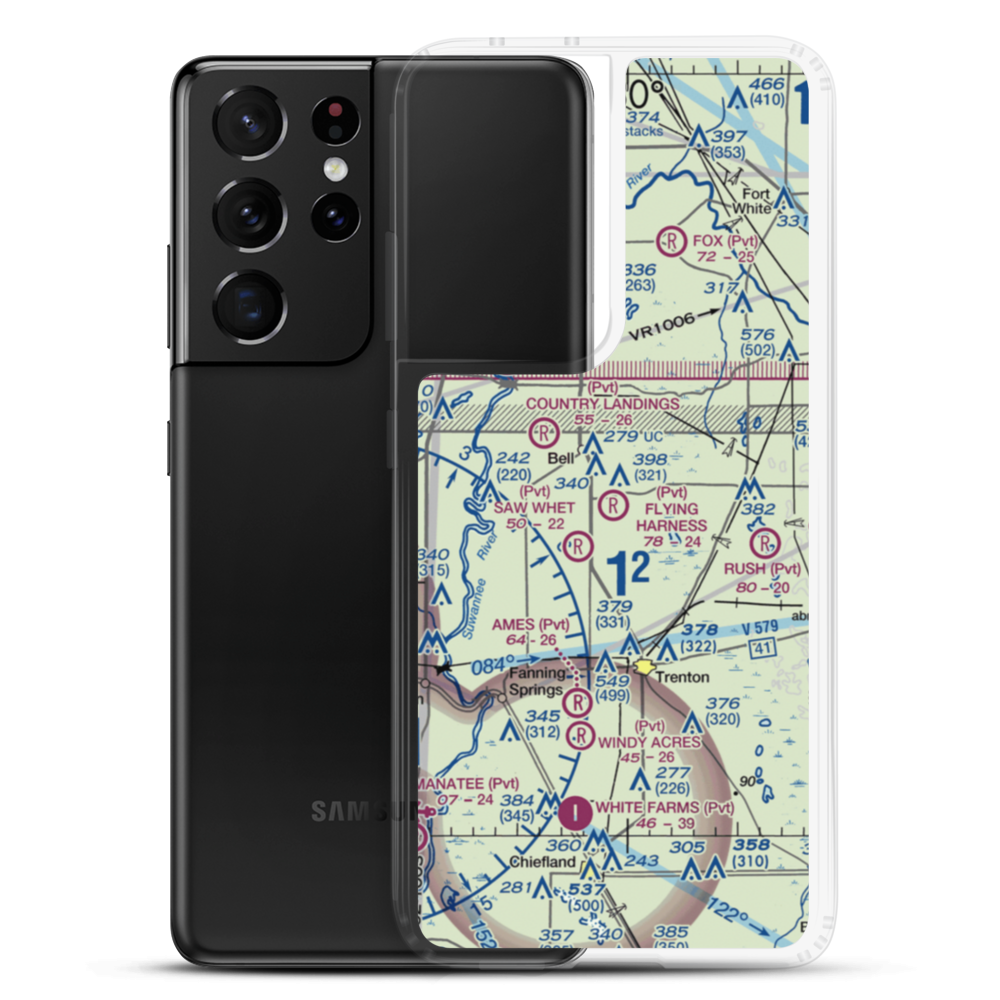 Flying Harness Farms Airport (37FL) VFR Sectional Samsung Case Samsung Galaxy S21 Ultra model shown