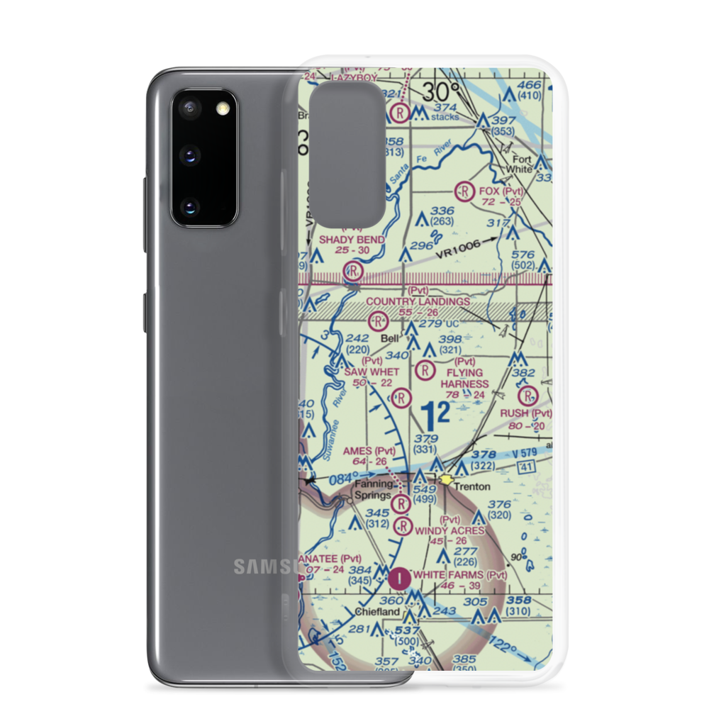 Flying Harness Farms Airport (37FL) VFR Sectional Samsung Case Samsung Galaxy S20 model shown