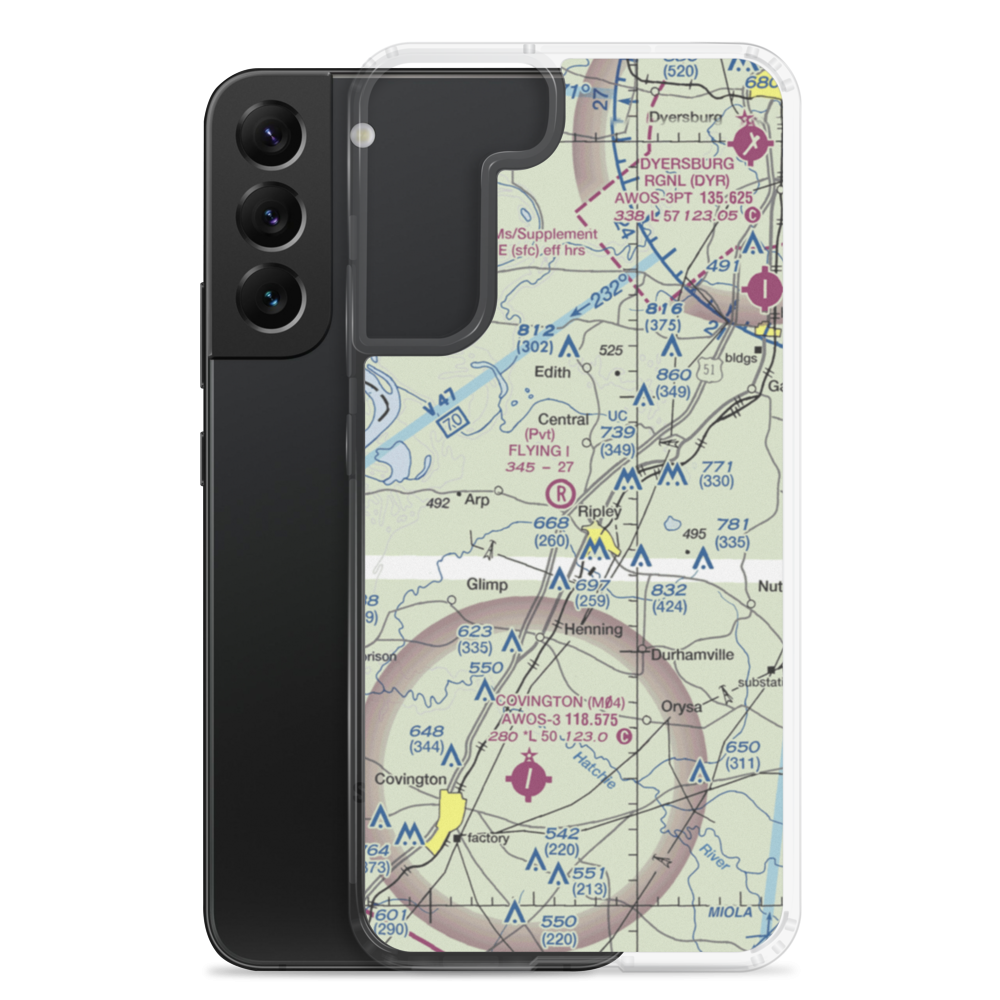 Flying I Ranch Airport (TN36) VFR Sectional Samsung Case Samsung Galaxy S22 Plus model shown