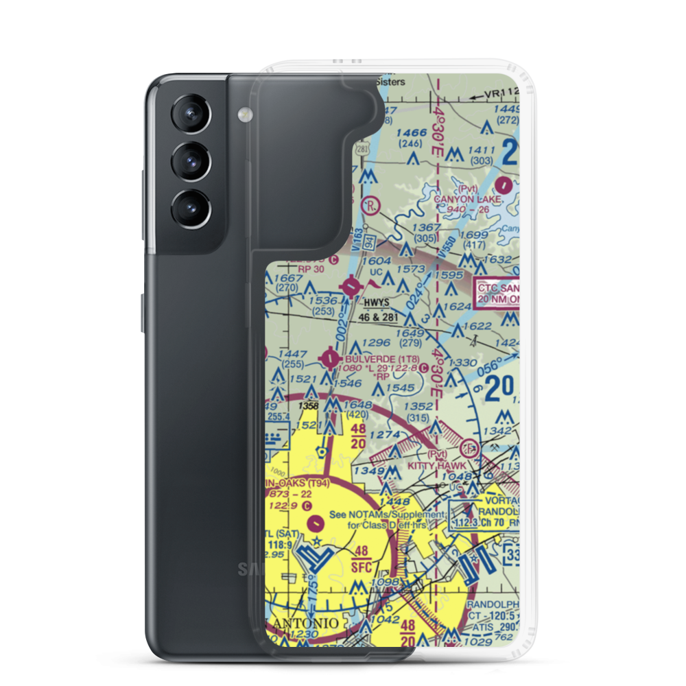 Flying J Airport (86TX) VFR Sectional Samsung Case Samsung Galaxy S21 model shown