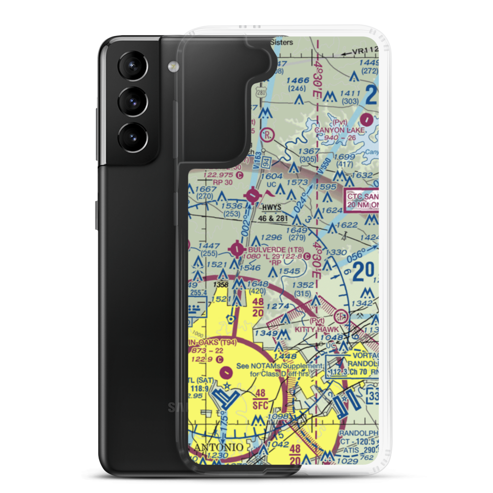 Flying J Airport (86TX) VFR Sectional Samsung Case Samsung Galaxy S21 Plus model shown