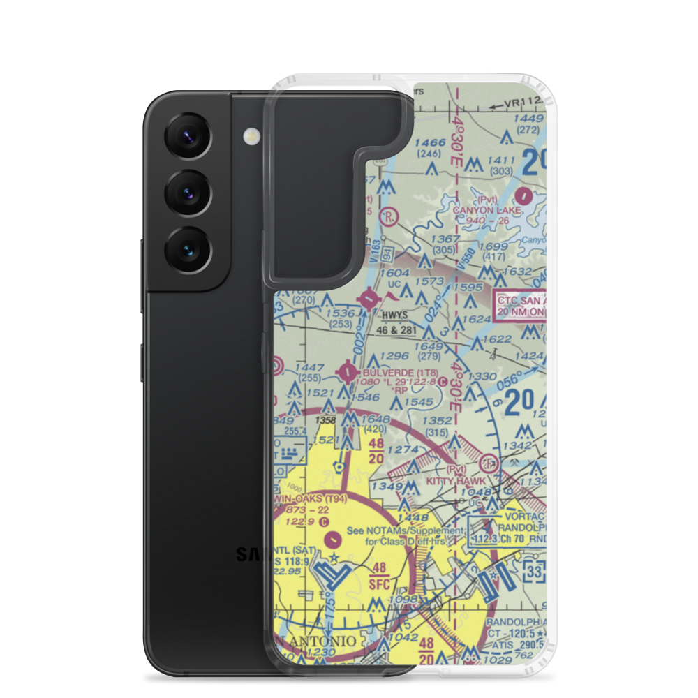 Flying J Airport (86TX) VFR Sectional Samsung Case Samsung Galaxy S22 model shown