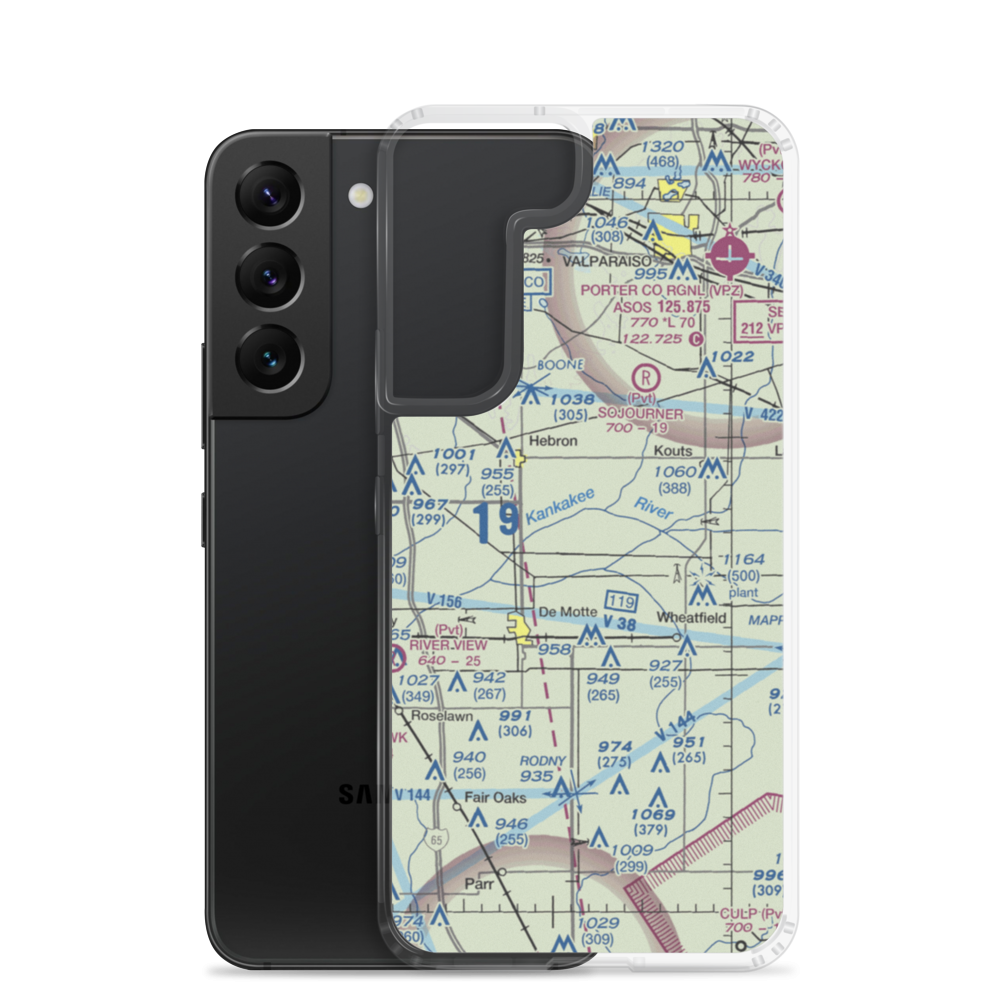 Flying J Airport (IN61) VFR Sectional Samsung Case Samsung Galaxy S22 model shown