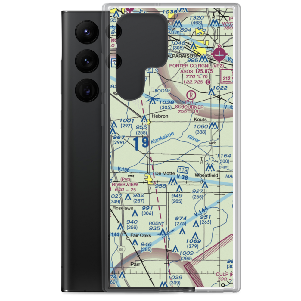 Flying J Airport (IN61) VFR Sectional Samsung Case Samsung Galaxy S22 Ultra model shown