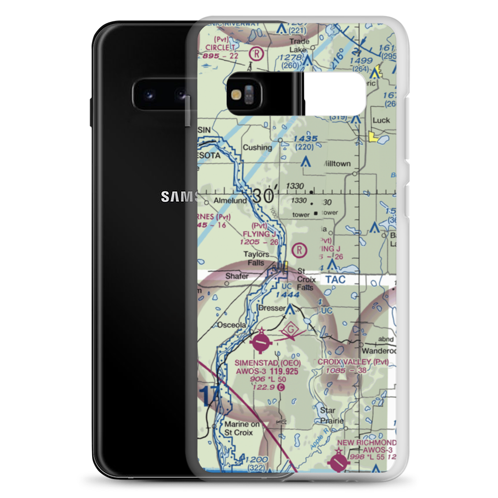 Flying J Airport (WS71) VFR Sectional Samsung Case Samsung Galaxy S10+ model shown