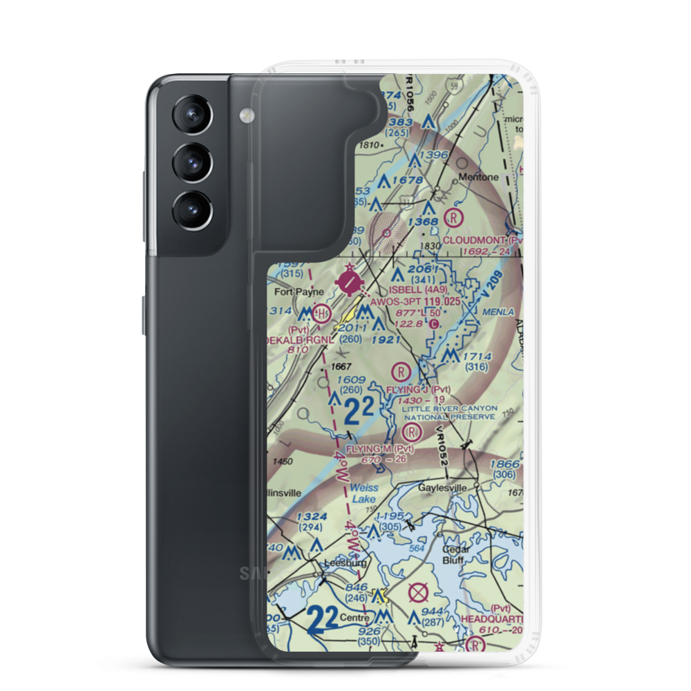 Flying J Ranch Airport (2AL5) VFR Sectional Samsung Case Samsung Galaxy S21 model shown