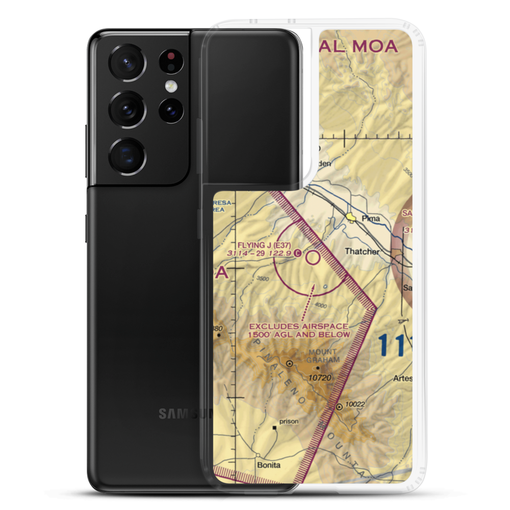 Flying J Ranch Airport (E37) VFR Sectional Samsung Case Samsung Galaxy S21 Ultra model shown