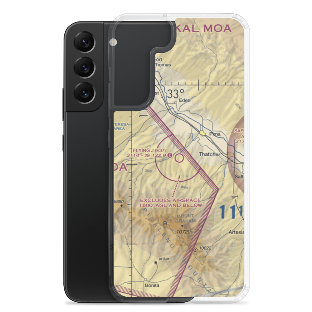 Flying J Ranch Airport (E37) VFR Sectional Samsung Case Samsung Galaxy S22 Plus model shown