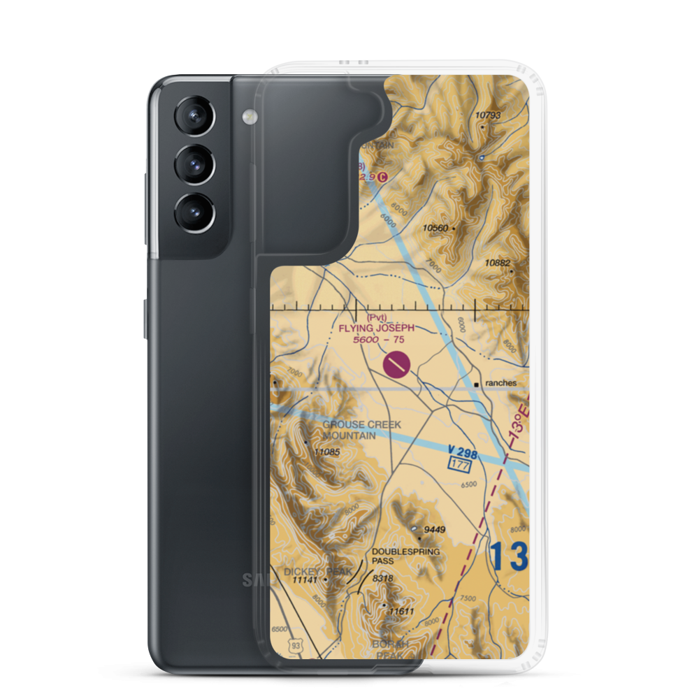 Flying Joseph Ranch Airport (0ID2) VFR Sectional Samsung Case Samsung Galaxy S21 model shown