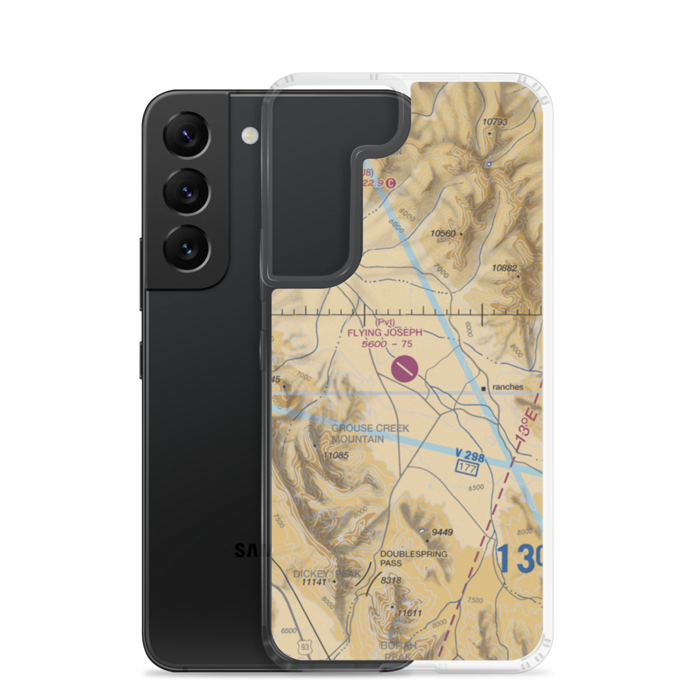 Flying Joseph Ranch Airport (0ID2) VFR Sectional Samsung Case Samsung Galaxy S22 model shown