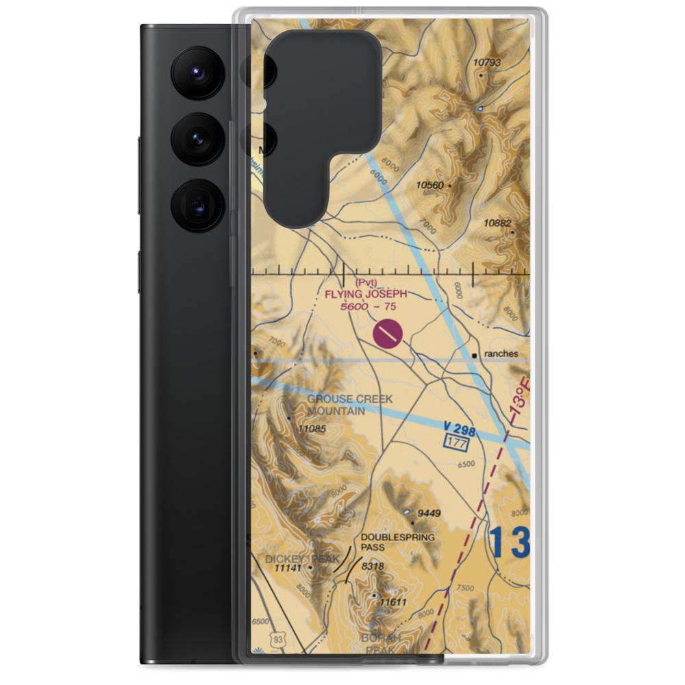 Flying Joseph Ranch Airport (0ID2) VFR Sectional Samsung Case Samsung Galaxy S22 Ultra model shown
