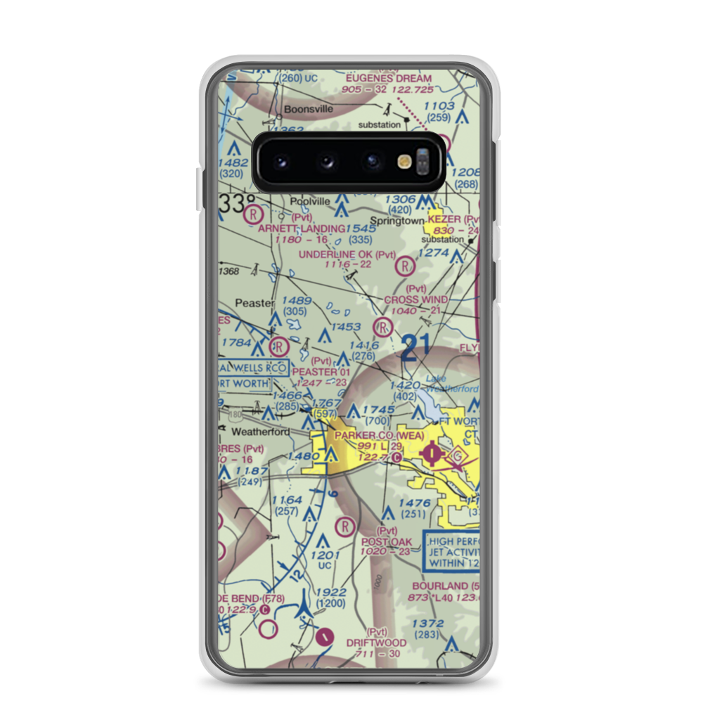 Flying K Airport (6TA7) VFR Sectional Samsung Case Samsung Galaxy S10 model shown