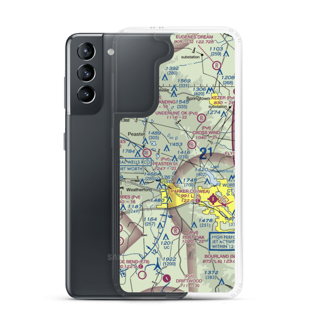 Flying K Airport (6TA7) VFR Sectional Samsung Case Samsung Galaxy S21 model shown