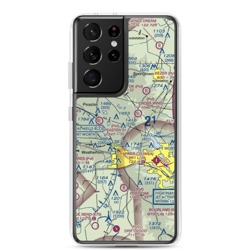 Flying K Airport (6TA7) VFR Sectional Samsung Case Samsung Galaxy S21 Ultra model shown