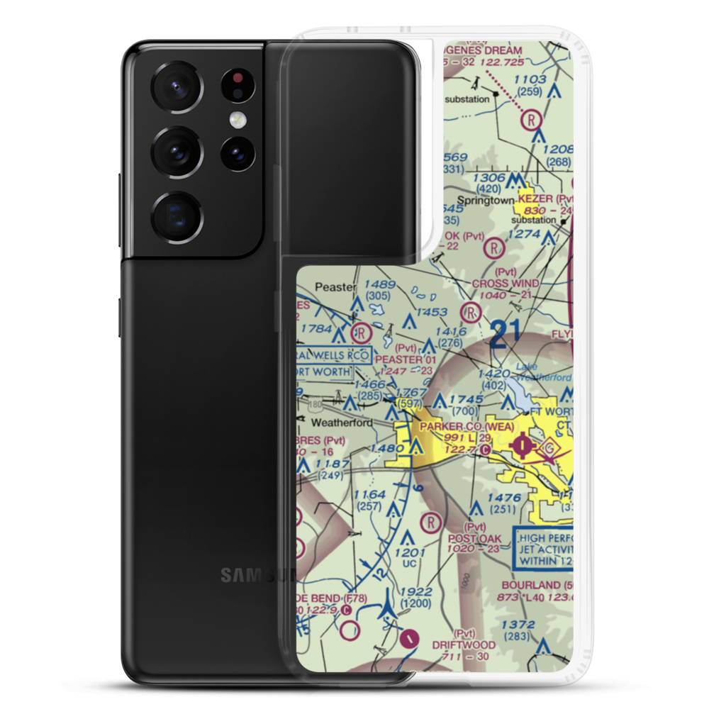 Flying K Airport (6TA7) VFR Sectional Samsung Case Samsung Galaxy S21 Ultra model shown