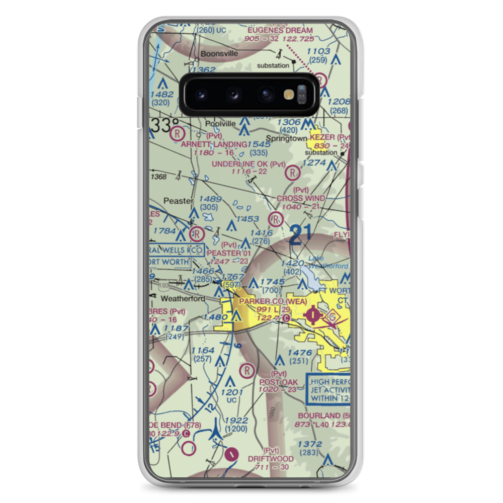 Flying K Airport (6TA7) VFR Sectional Samsung Case Samsung Galaxy S10+ model shown