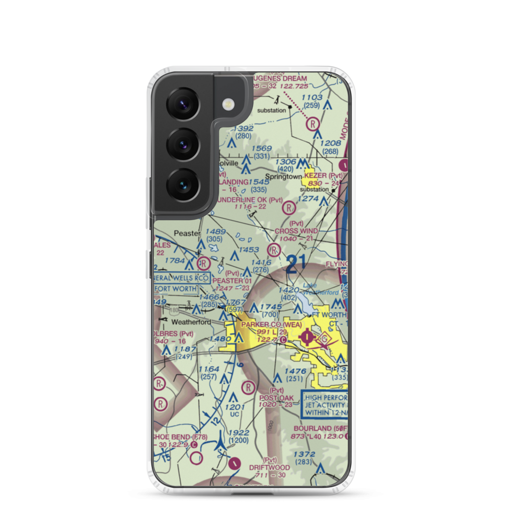 Flying K Airport (6TA7) VFR Sectional Samsung Case Samsung Galaxy S22 model shown