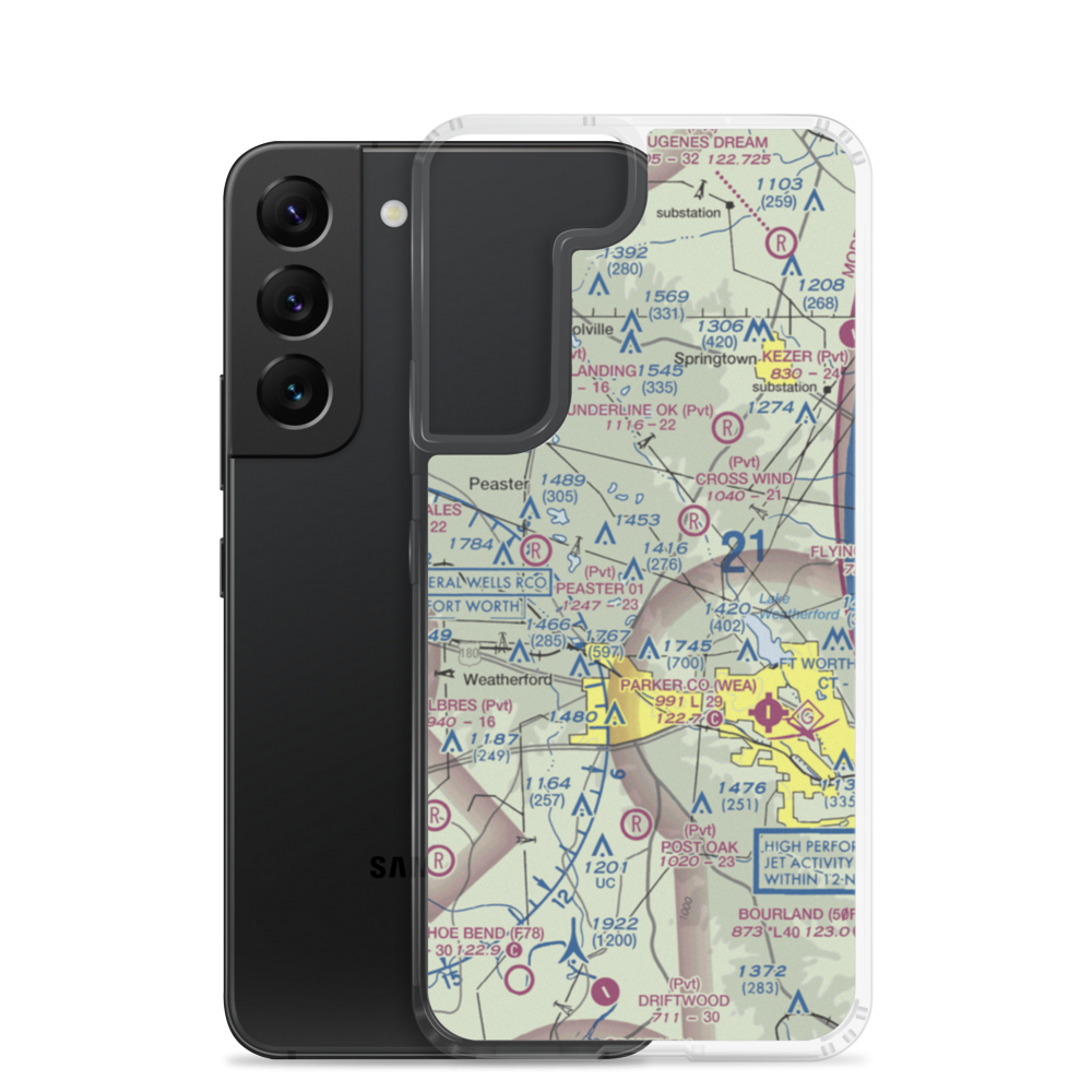 Flying K Airport (6TA7) VFR Sectional Samsung Case Samsung Galaxy S22 model shown